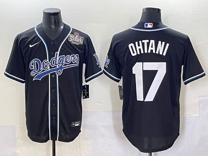 Men 2025 Los Angeles Dodgers #17 Ohtani Black Three generations Fashion Nike MLB Jersey style 70422